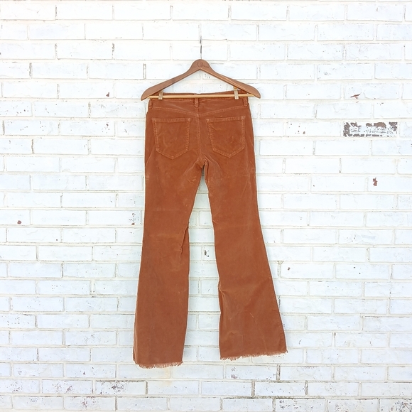 Free People Corduroy Flare Pants Rust Size 25 - Picture 4 of 5